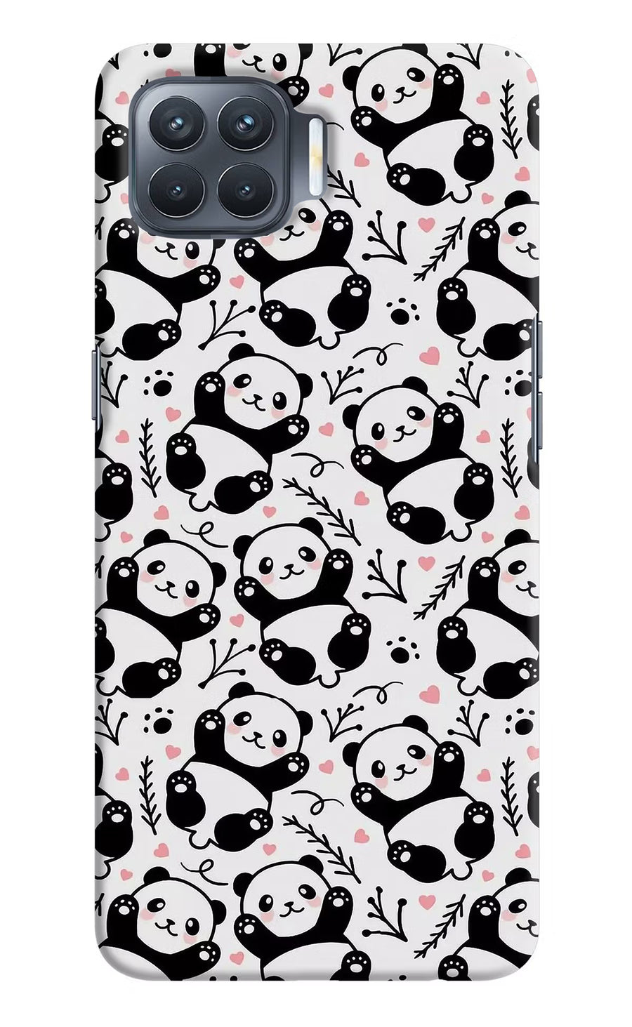 Cute Panda Oppo F17 Pro Back Cover, Hard case