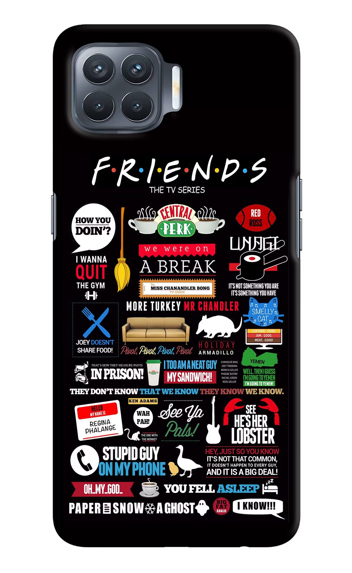 FRIENDS Oppo F17 Pro Hard Case Back Cover by Casekaro