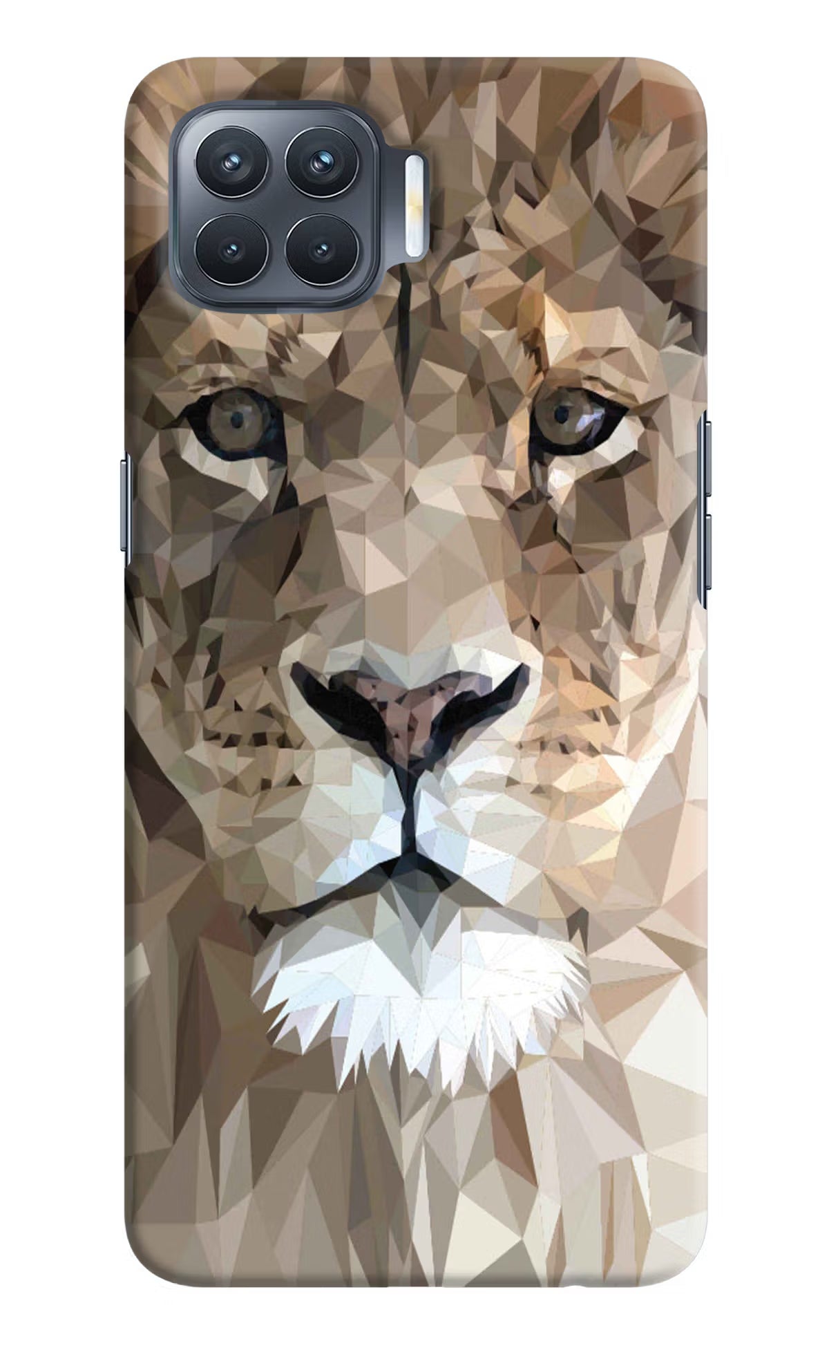 Lion Art Oppo F17 Pro Hard Case Back Cover by Casekaro