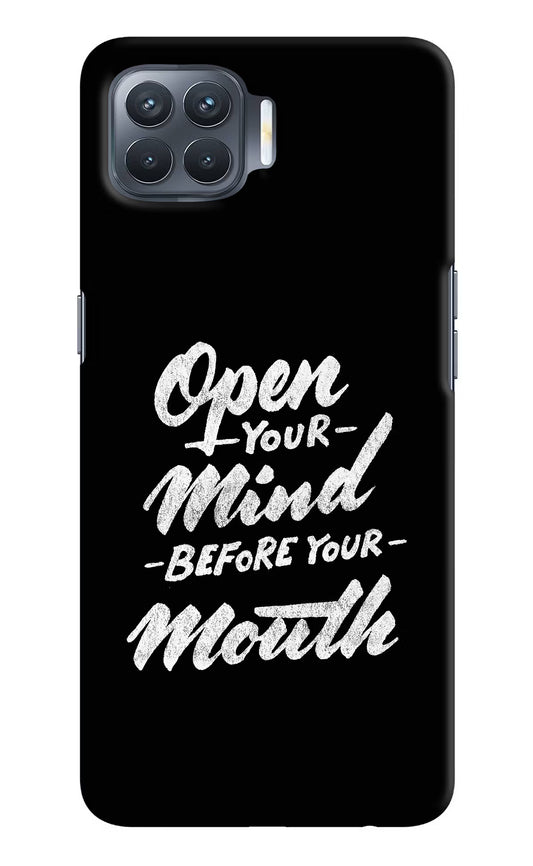 Open Your Mind Before Your Mouth Oppo F17 Pro Hard Case Back Cover by Casekaro