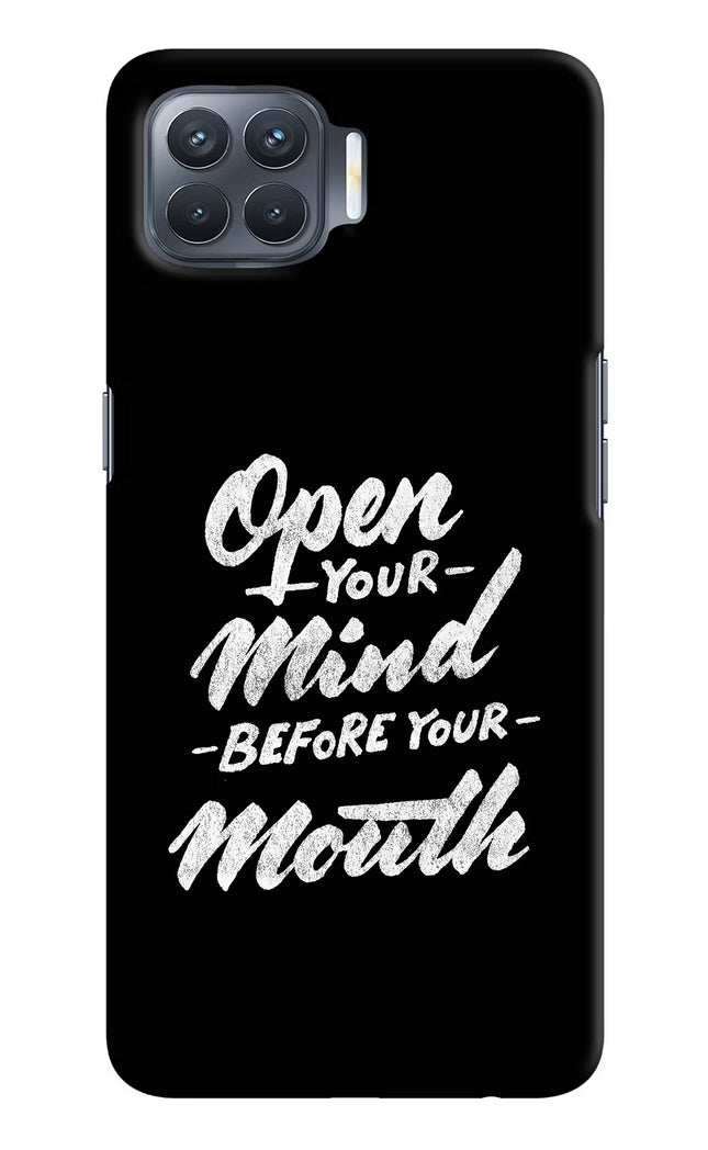 Open Your Mind Before Your Mouth Oppo F17 Pro Hard Case Back Cover by Casekaro