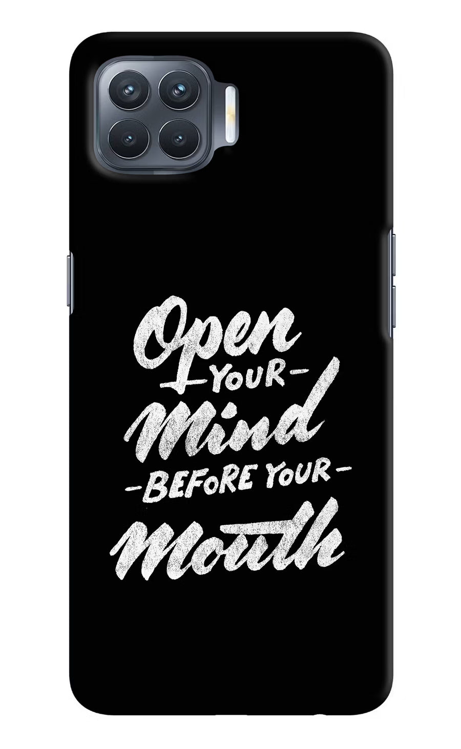 Open Your Mind Before Your Mouth Oppo F17 Pro Back Cover, Hard case