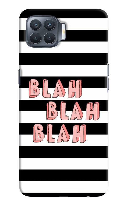 Blah Blah Blah Oppo F17 Pro Hard Case Back Cover by Casekaro