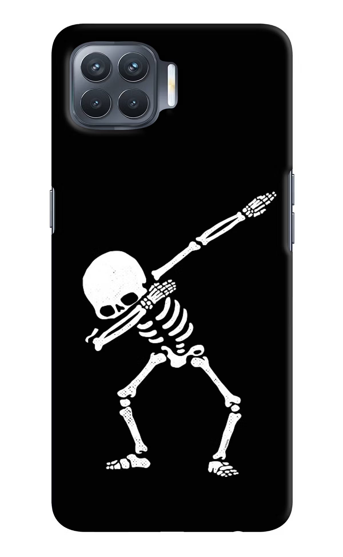 Dabbing Skeleton Art Oppo F17 Pro Hard Case Back Cover by Casekaro