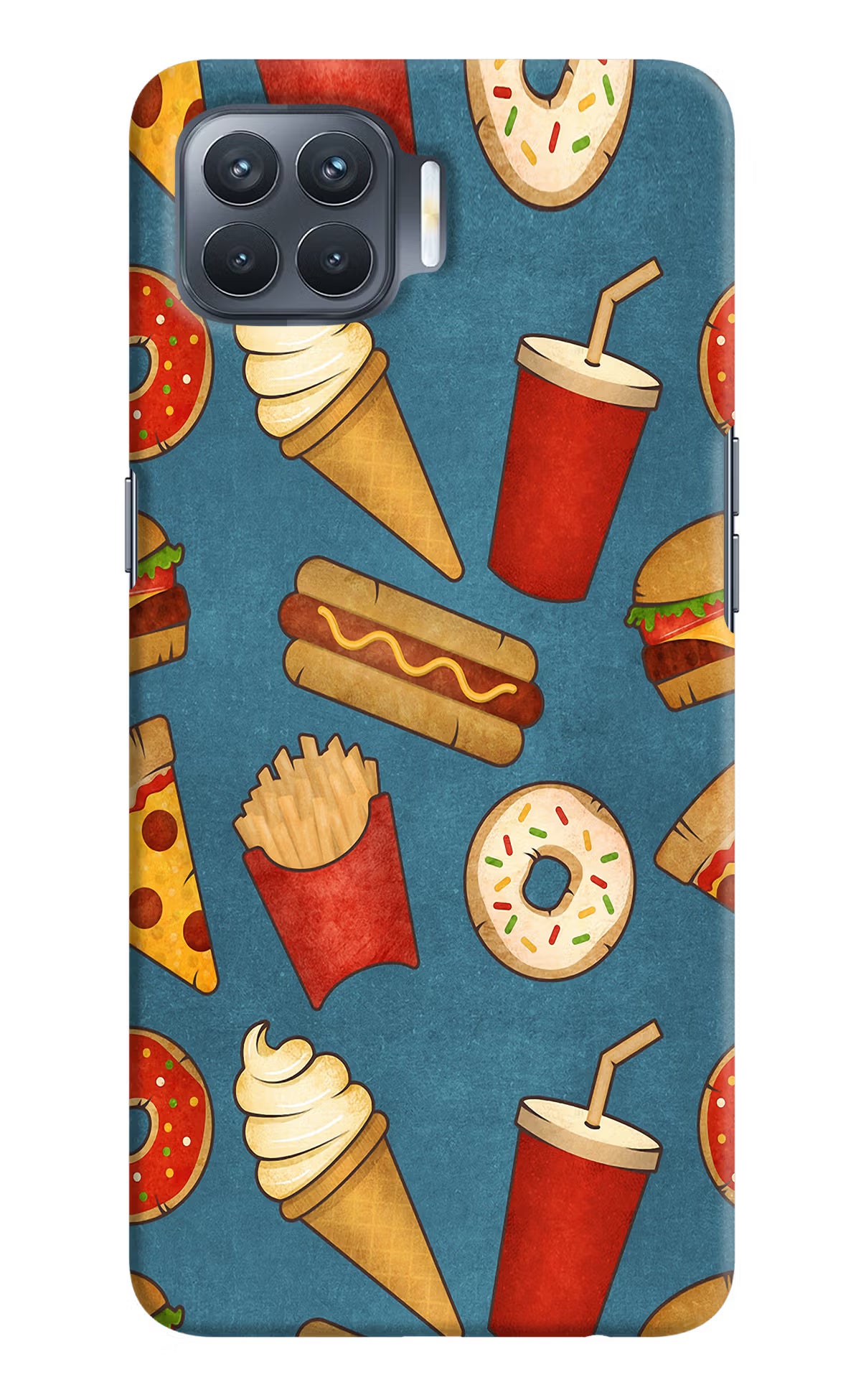 Foodie Oppo F17 Pro Hard Case Back Cover by Casekaro