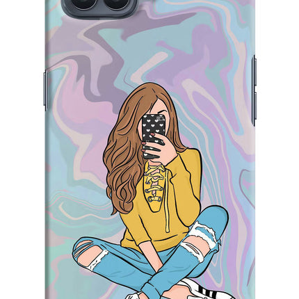 Selfie Girl Oppo F17 Pro Hard Case Back Cover by Casekaro