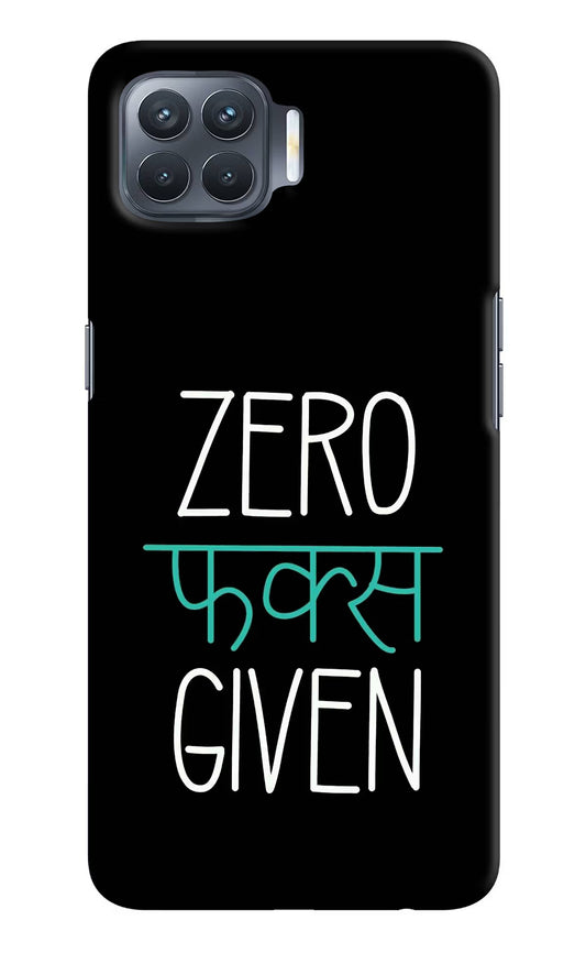 Zero Fucks Given Oppo F17 Pro Hard Case Back Cover by Casekaro