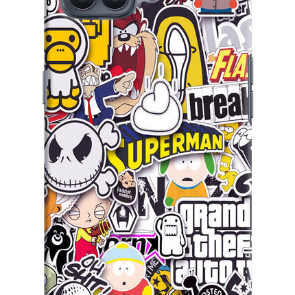 Sticker Bomb Oppo F17 Pro Hard Case Back Cover by Casekaro