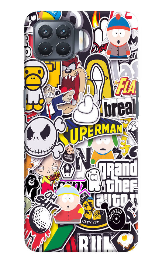 Sticker Bomb Oppo F17 Pro Hard Case Back Cover by Casekaro