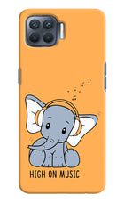 High On Music Oppo F17 Pro Hard Case Back Cover by Casekaro