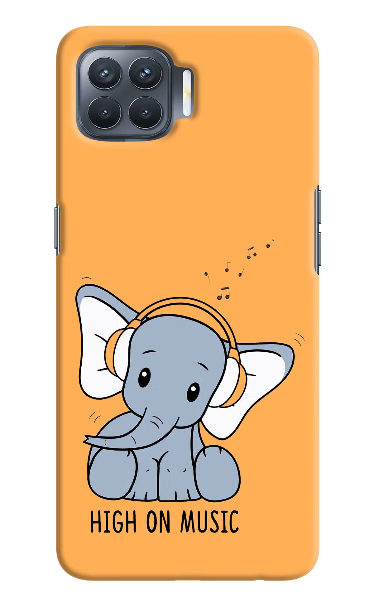 High On Music Oppo F17 Pro Hard Case Back Cover by Casekaro