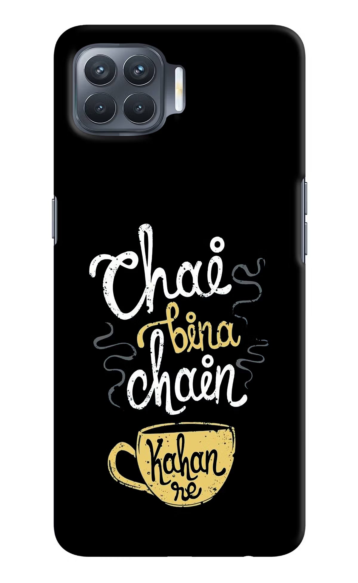 Chai Bina Chain Kaha Re Oppo F17 Pro Hard Case Back Cover by Casekaro