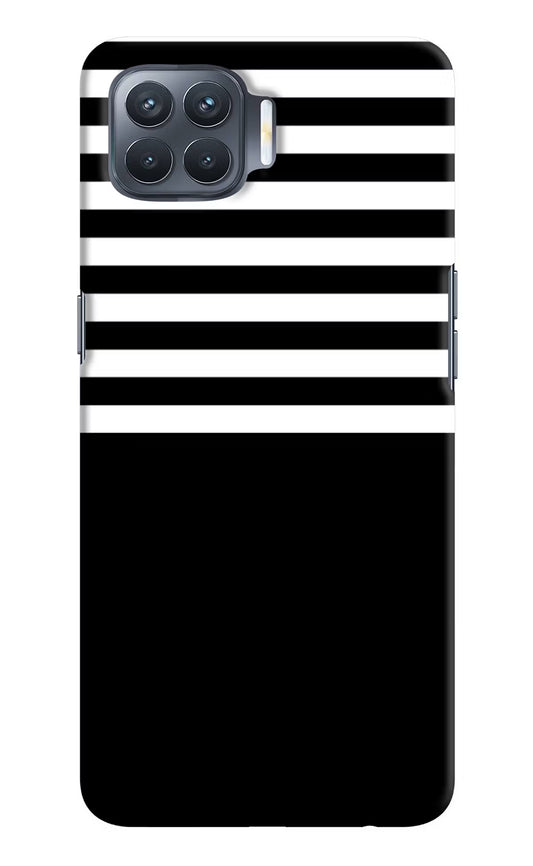 Black and White Print Oppo F17 Pro Hard Case Back Cover by Casekaro