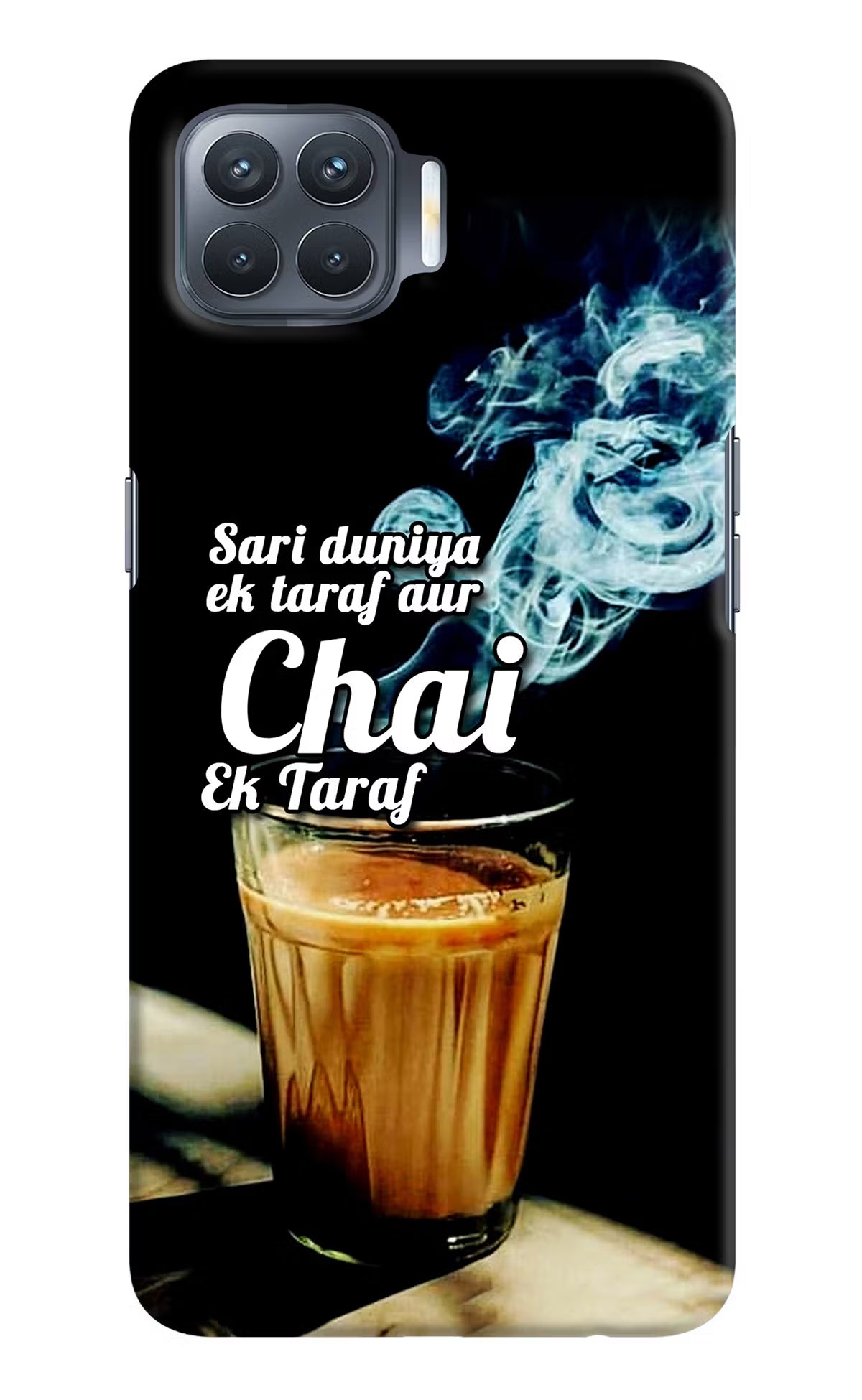 Chai Ek Taraf Quote Oppo F17 Pro Hard Case Back Cover by Casekaro