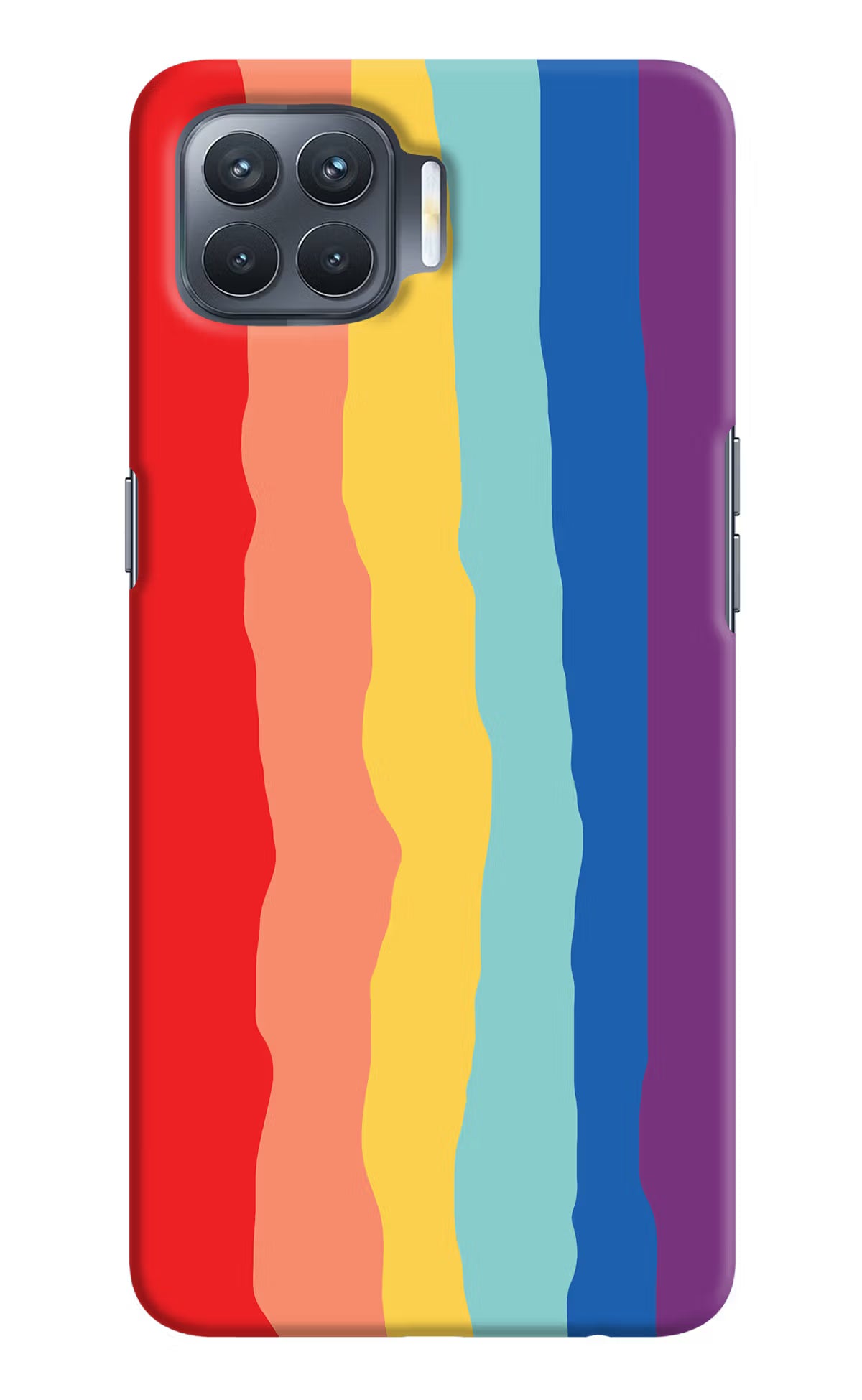 Rainbow Oppo F17 Pro Hard Case Back Cover by Casekaro