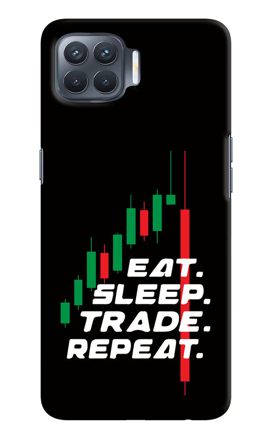 Eat Sleep Trade Repeat Oppo F17 Pro Hard Case Back Cover by Casekaro