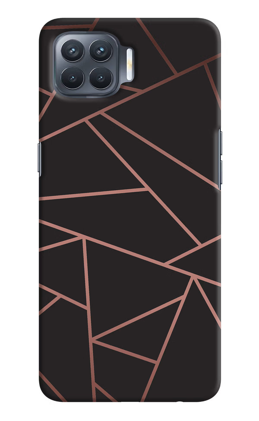 Geometric Pattern Oppo F17 Pro Back Cover, Hard case
