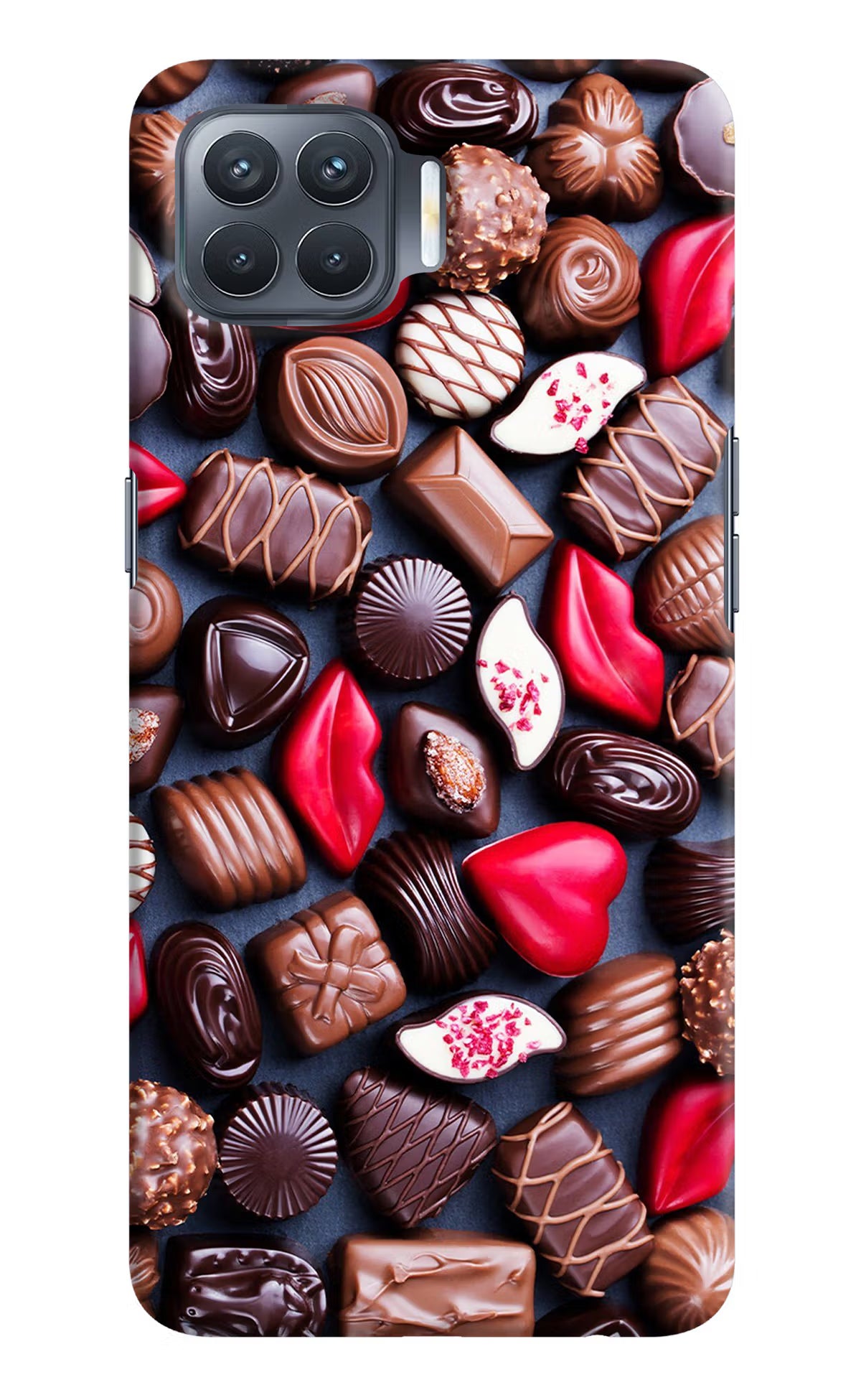 Chocolates Oppo F17 Pro Hard Case Back Cover by Casekaro