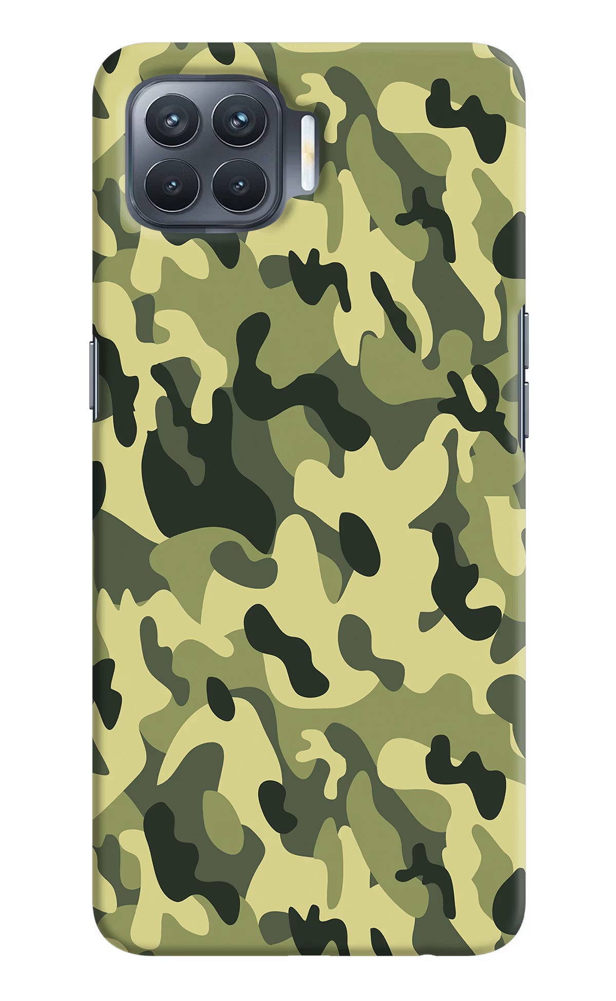 Camouflage Oppo F17 Pro Hard Case Back Cover by Casekaro