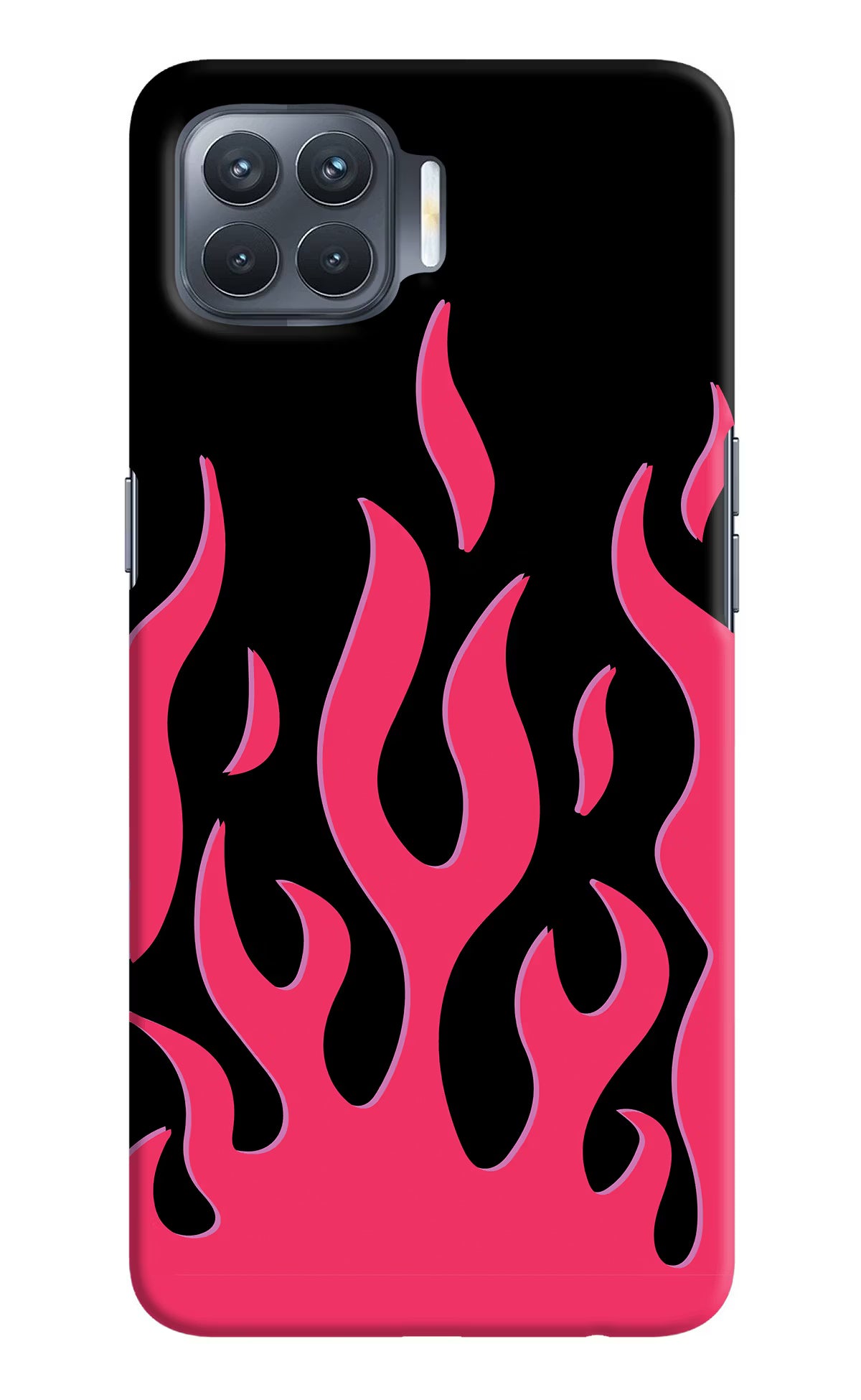Fire Flames Oppo F17 Pro Hard Case Back Cover by Casekaro