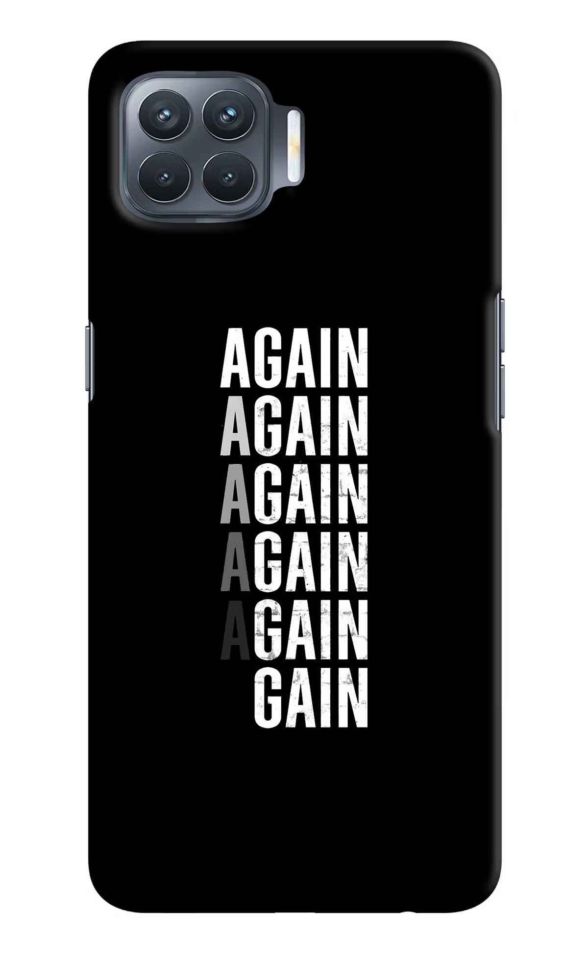 Again Again Gain Oppo F17 Pro Hard Case Back Cover by Casekaro