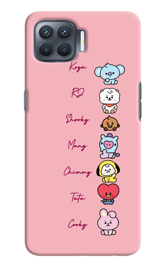 BTS names Oppo F17 Pro Hard Case Back Cover by Casekaro