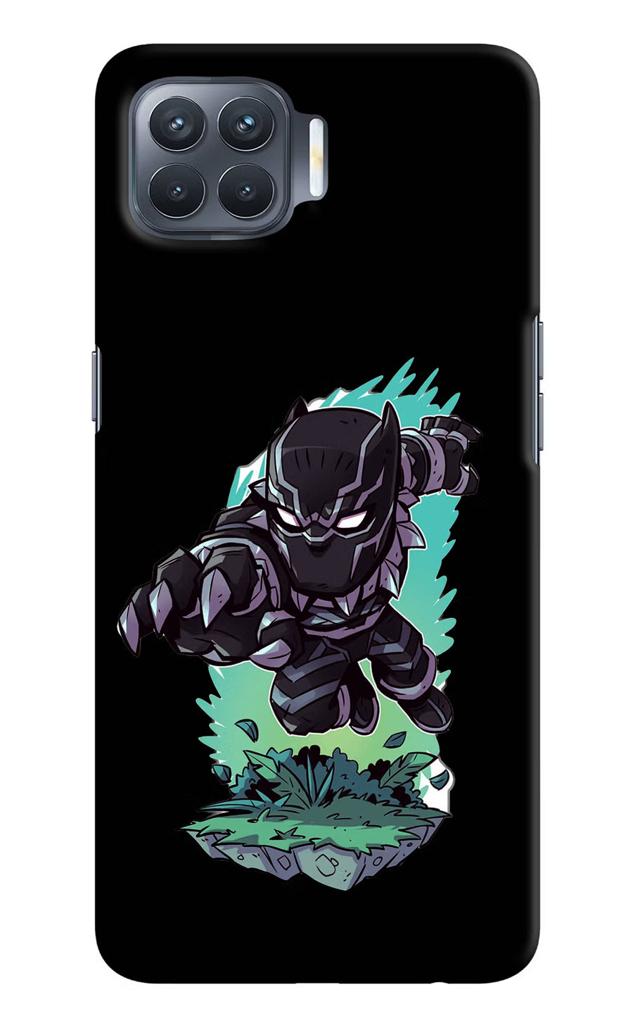 Black Panther Oppo F17 Pro Back Cover, Hard case