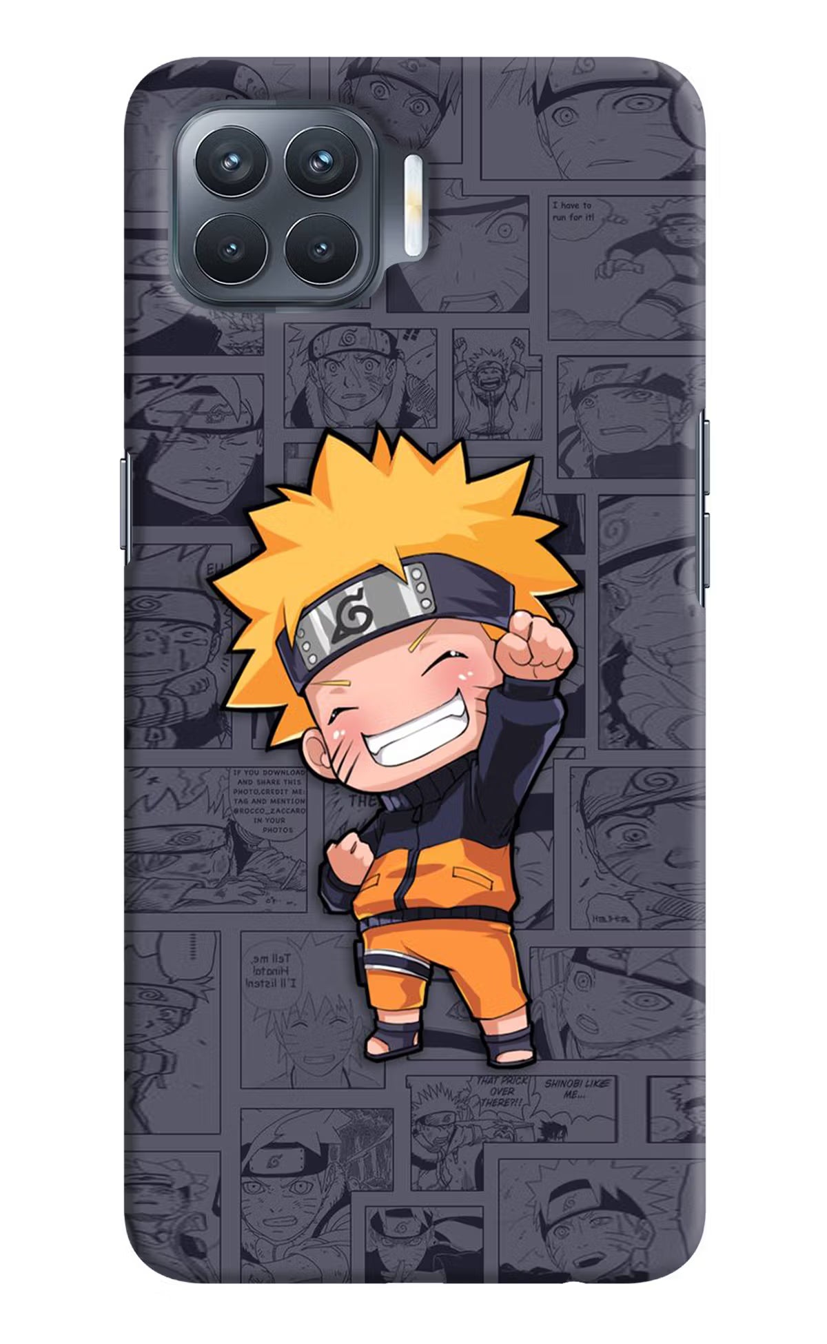 Chota Naruto Oppo F17 Pro Hard Case Back Cover by Casekaro