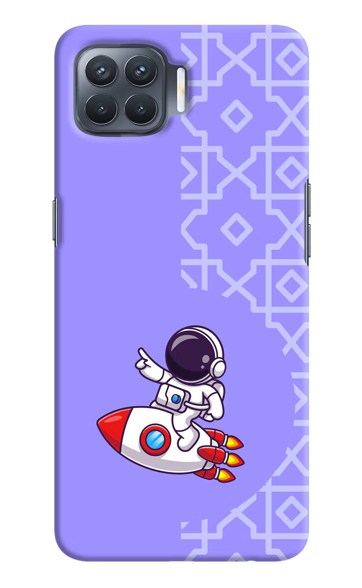Cute Astronaut Oppo F17 Pro Hard Case Back Cover by Casekaro