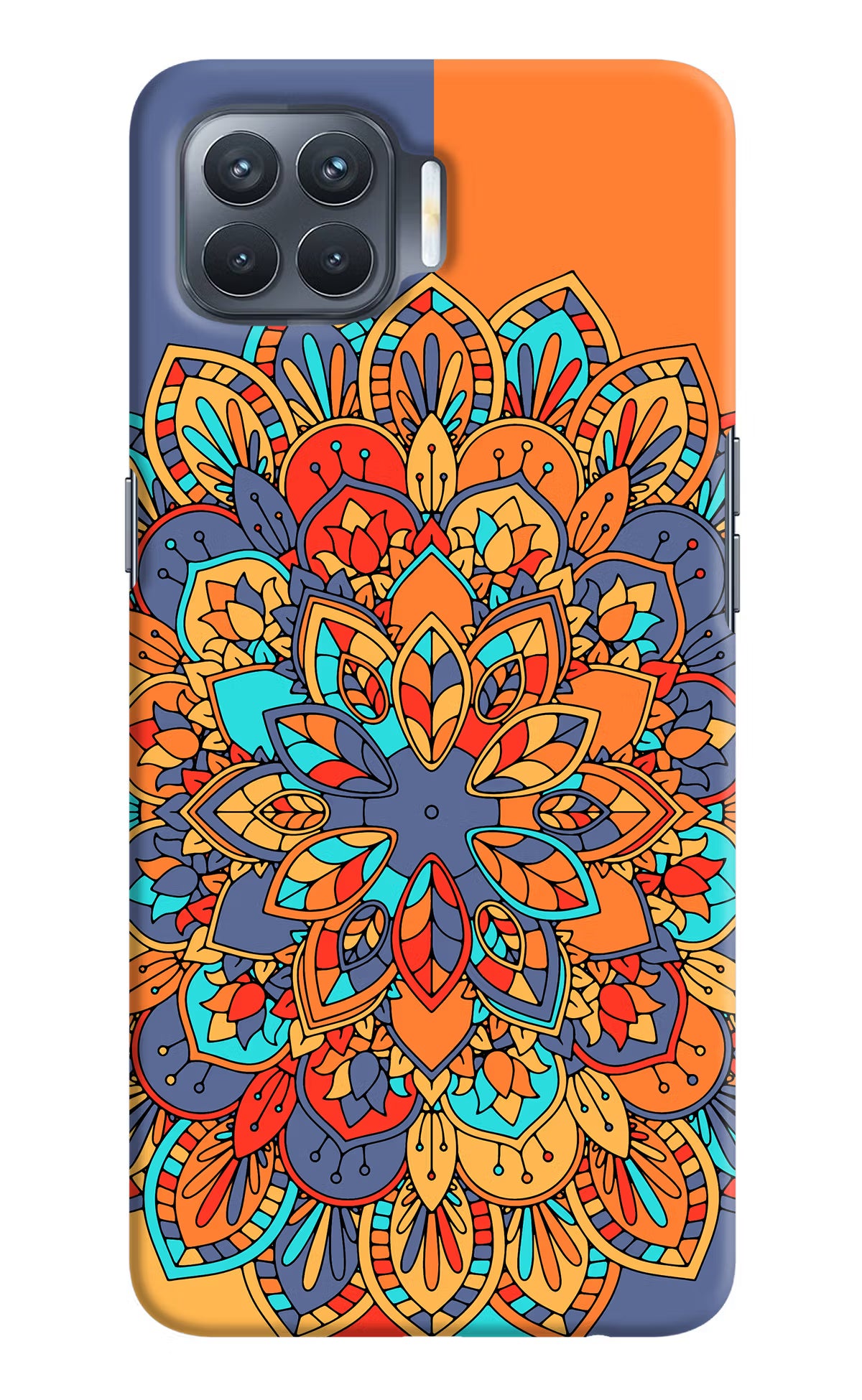 Color Mandala Oppo F17 Pro Hard Case Back Cover by Casekaro