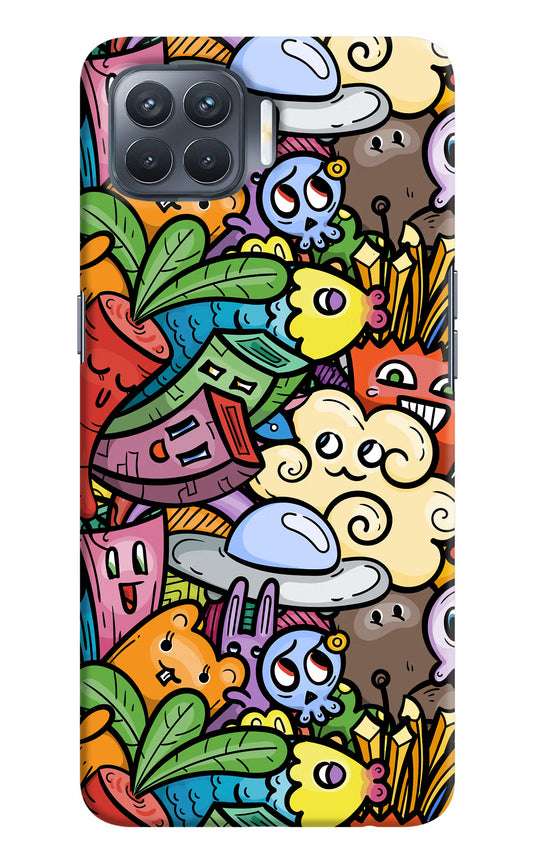 Veggie Doodle Oppo F17 Pro Hard Case Back Cover by Casekaro
