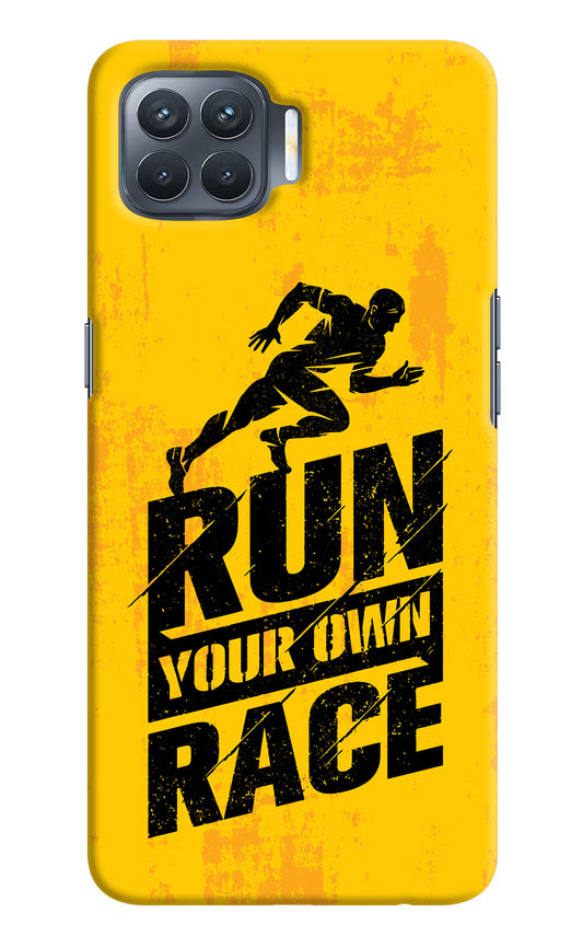 Run Your Own Race Oppo F17 Pro Hard Case Back Cover by Casekaro