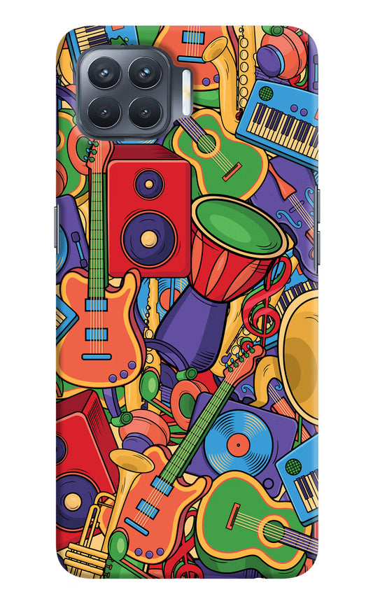 Music Instrument Doodle Oppo F17 Pro Hard Case Back Cover by Casekaro
