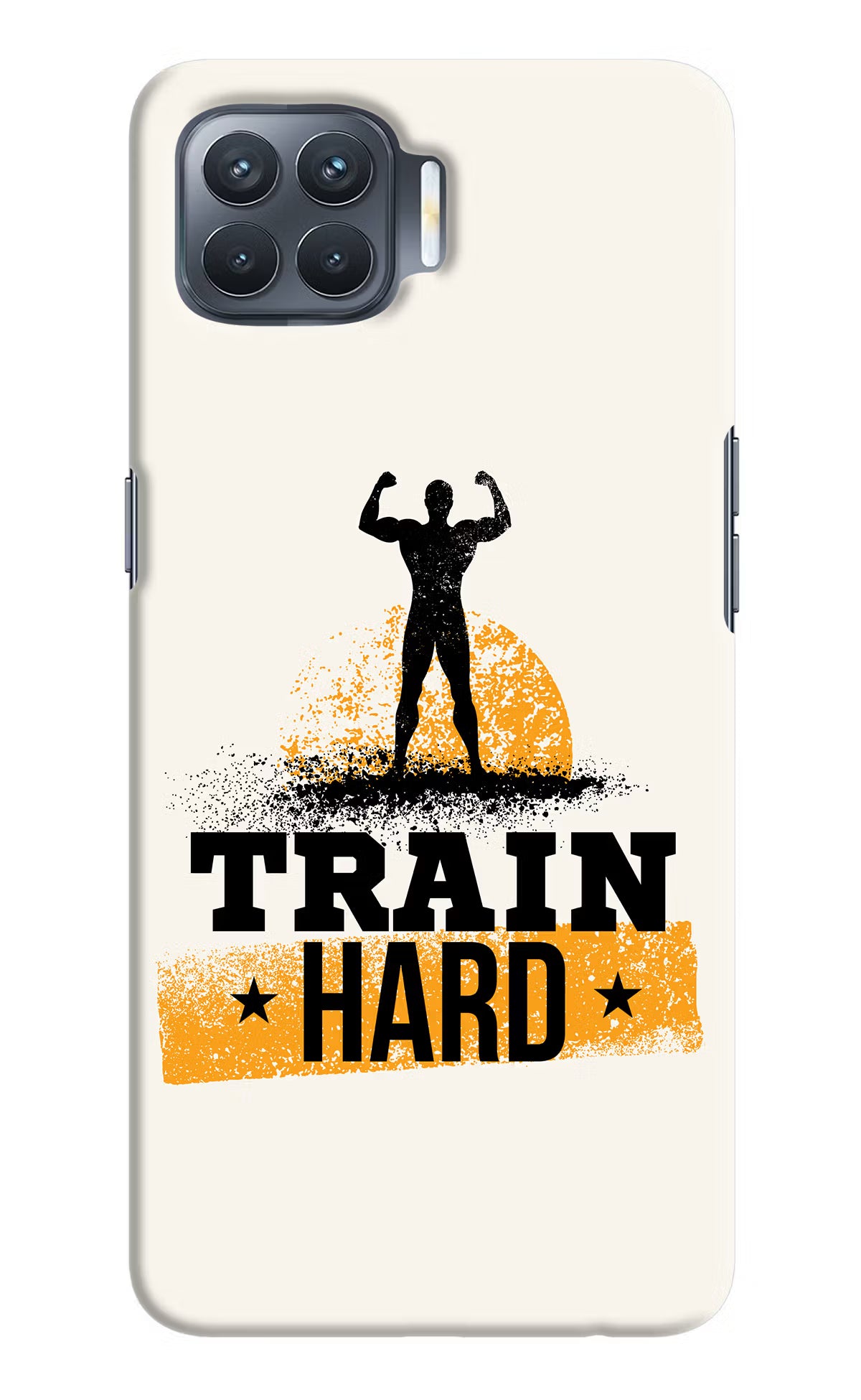 Train Hard Oppo F17 Pro Hard Case Back Cover by Casekaro