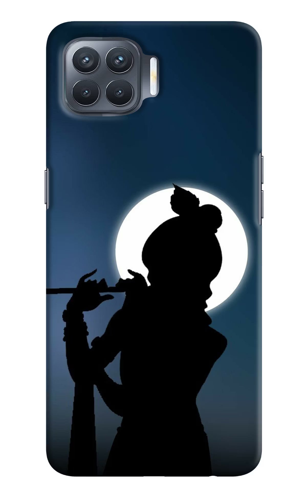 Shri Krishna Silhouette Oppo F17 Pro Hard Case Back Cover by Casekaro