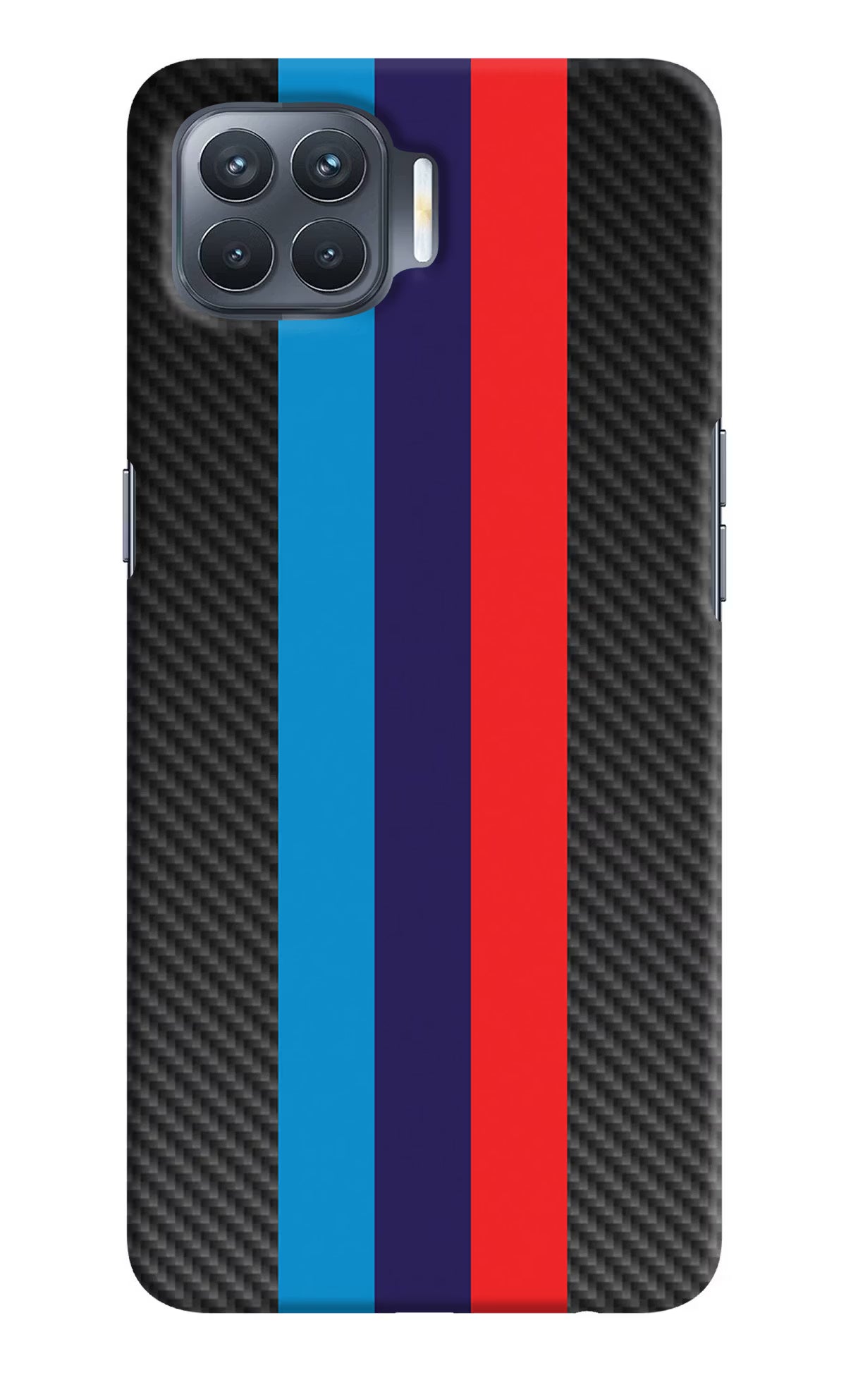 BMW Stripes Pattern Oppo F17 Pro Hard Case Back Cover by Casekaro