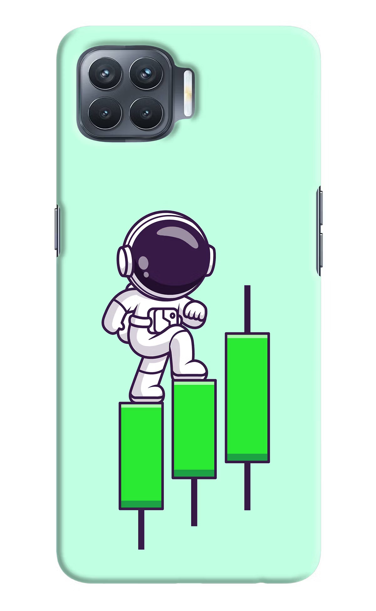 Astronaut Trader Oppo F17 Pro Hard Case Back Cover by Casekaro