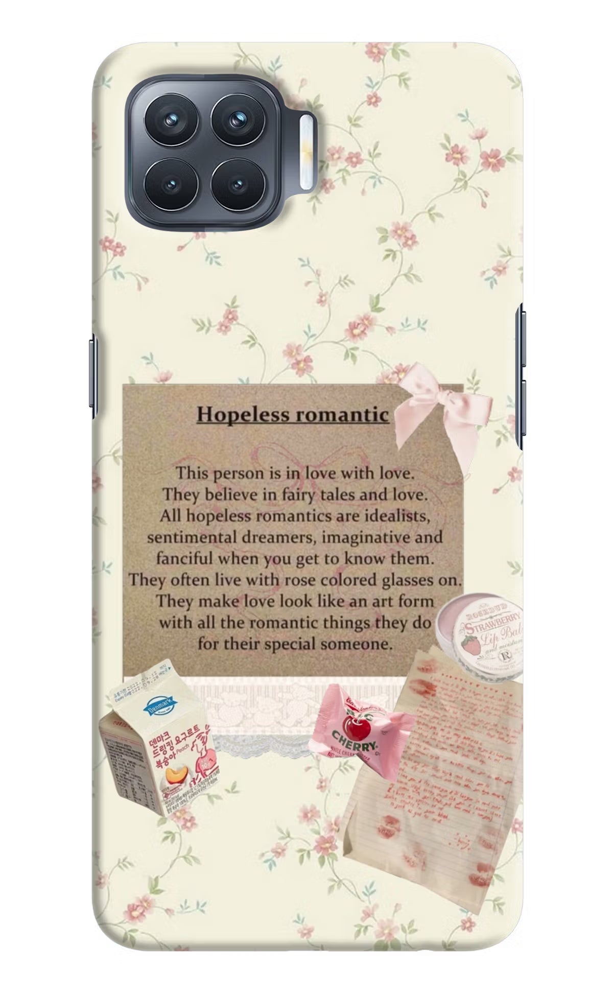 Hopeless Romantic Oppo F17 Pro Hard Case Back Cover by Casekaro