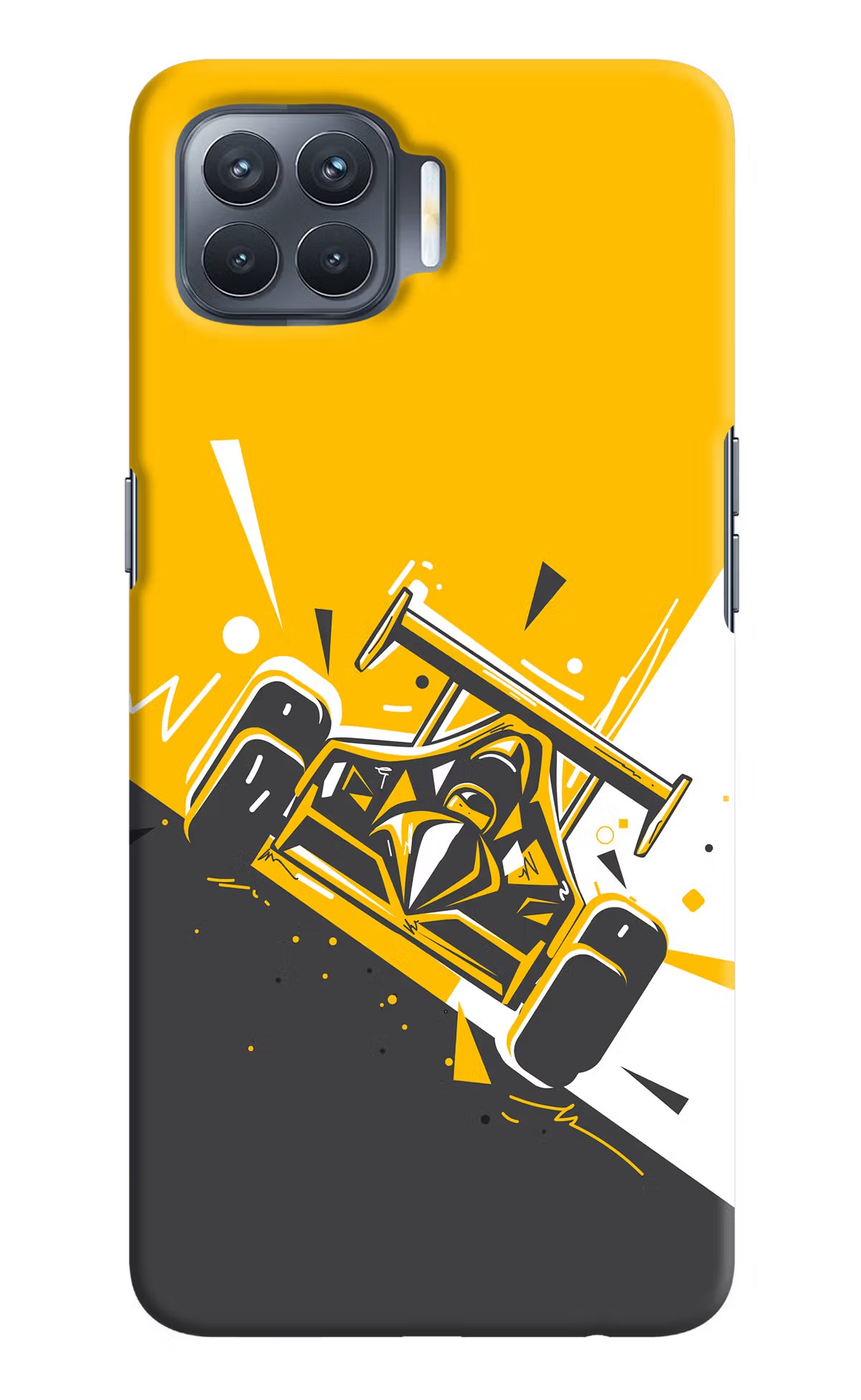 Track King Oppo F17 Pro Hard Case Back Cover by Casekaro
