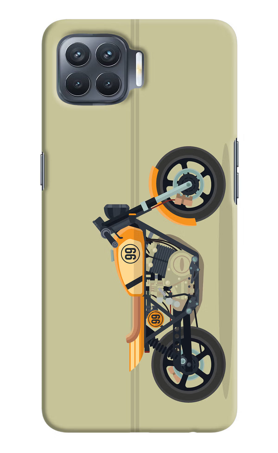 Vertical Speedster Oppo F17 Pro Back Cover, Hard case