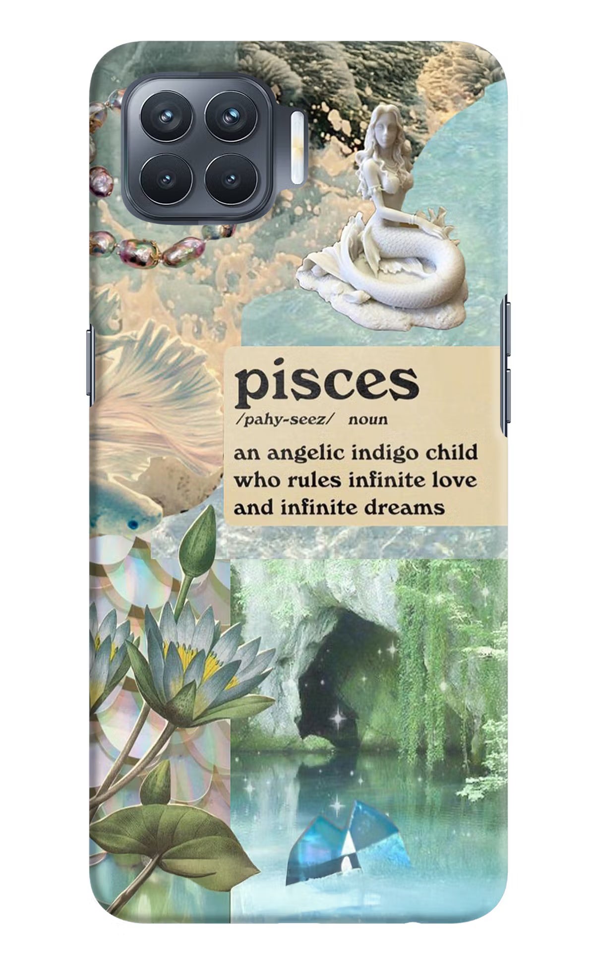 Pisces Zodiac Oppo F17 Pro Hard Case Back Cover by Casekaro