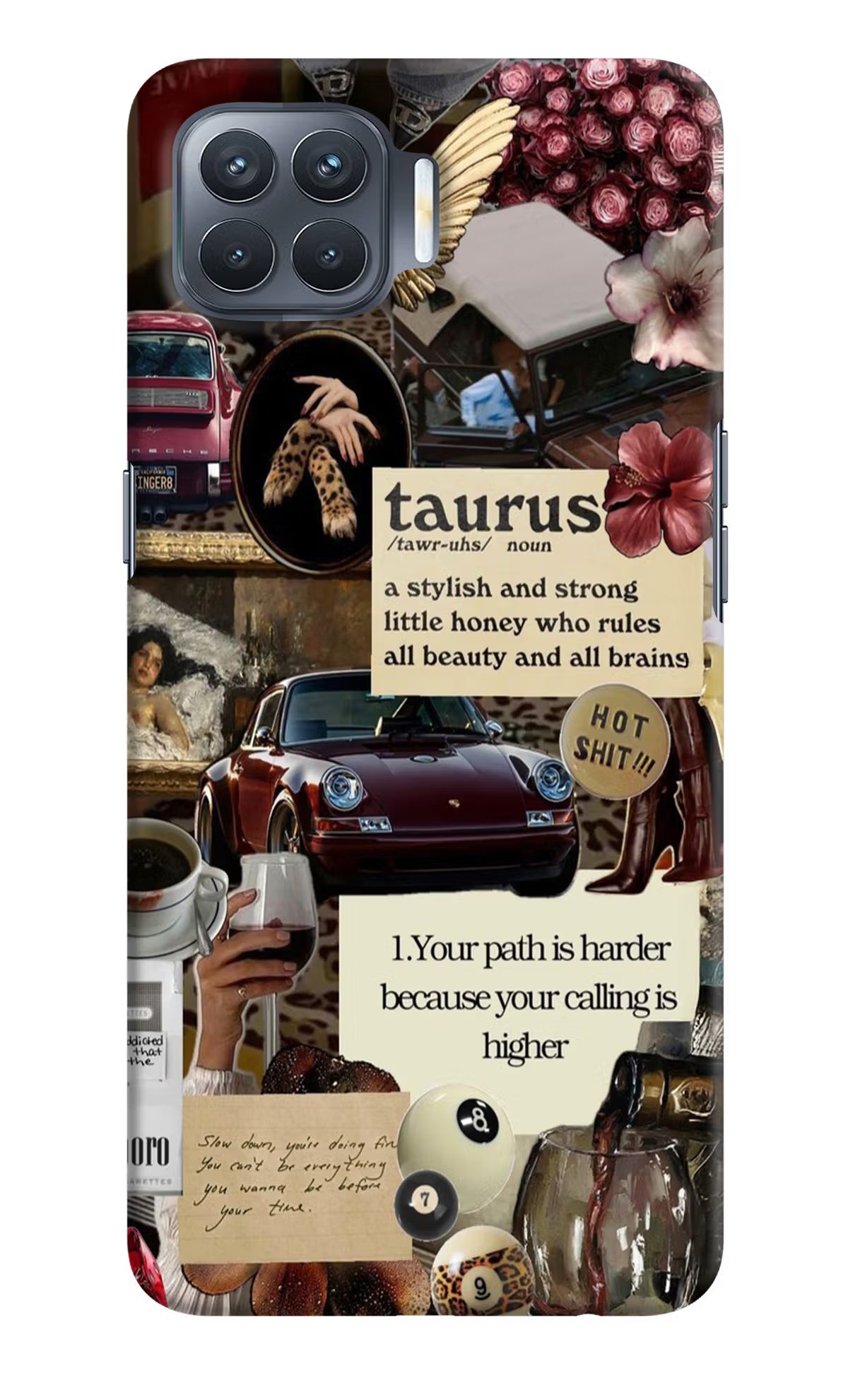Taurus Zodiac Oppo F17 Pro Hard Case Back Cover by Casekaro