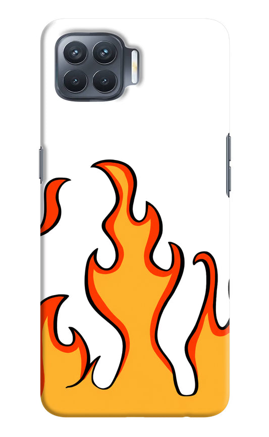 Fired Up – White Oppo F17 Pro Hard Case Back Cover by Casekaro