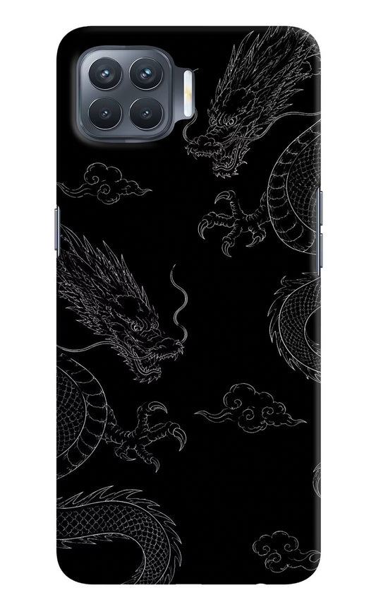 Twin Dragons Oppo F17 Pro Hard Case Back Cover by Casekaro