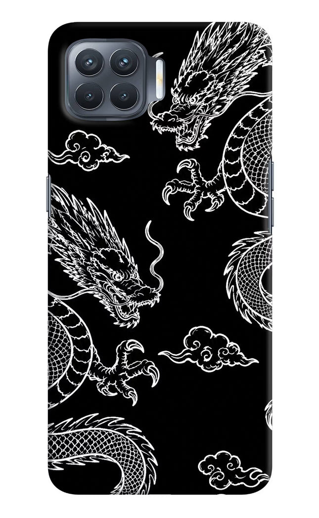 Twin Dragons Oppo F17 Pro Hard Case Back Cover by Casekaro