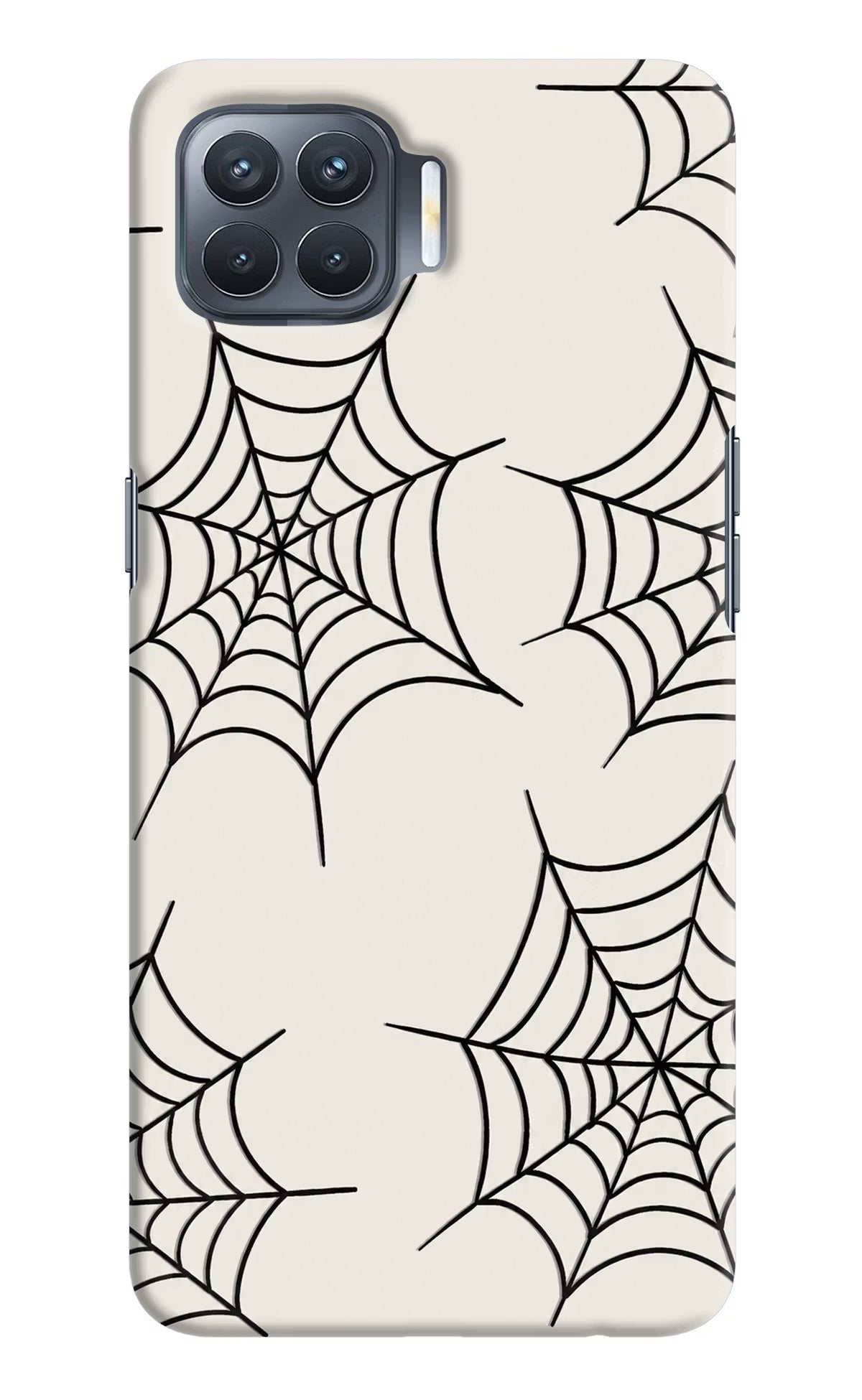 Spider Web Oppo F17 Pro Hard Case Back Cover by Casekaro