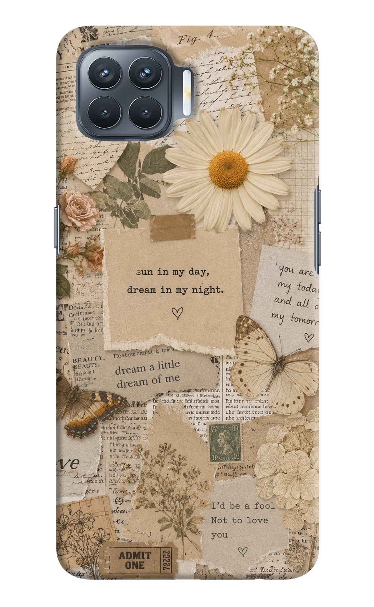 Vintage case Oppo F17 Pro Back Cover