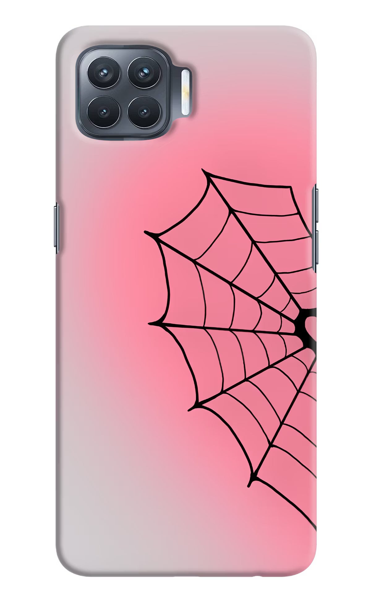 Pink Web Oppo F17 Pro Back Cover