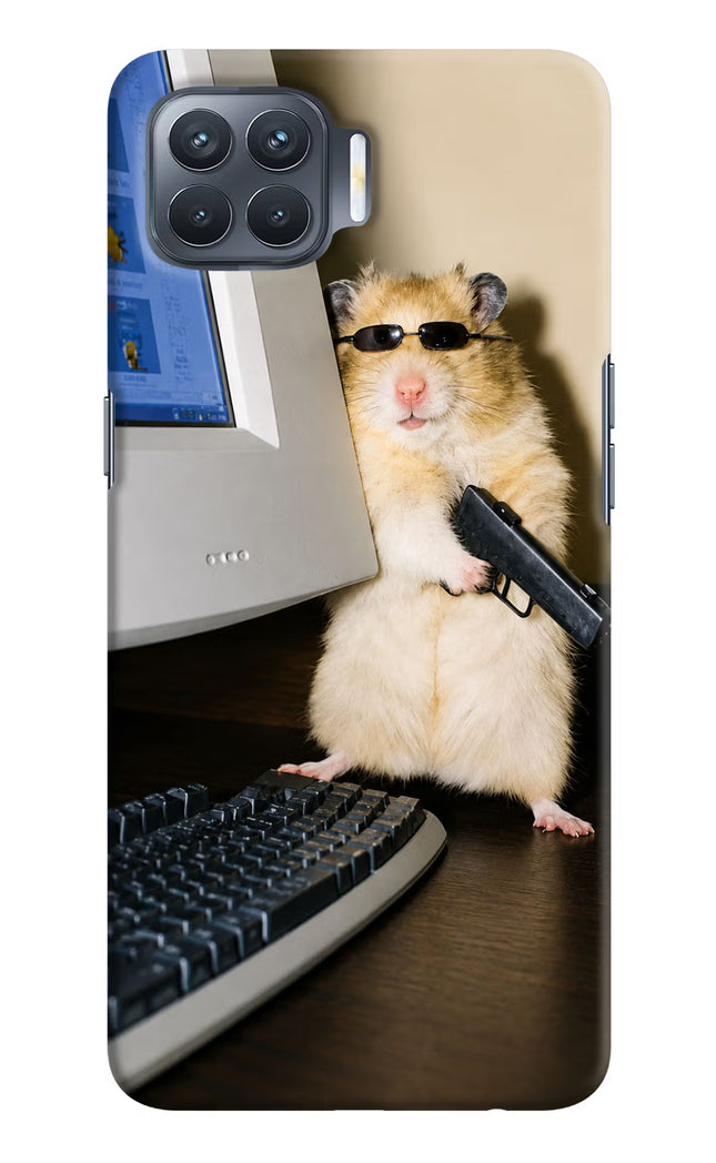 Hacker Hamster Oppo F17 Pro Hard Case Back Cover by Casekaro