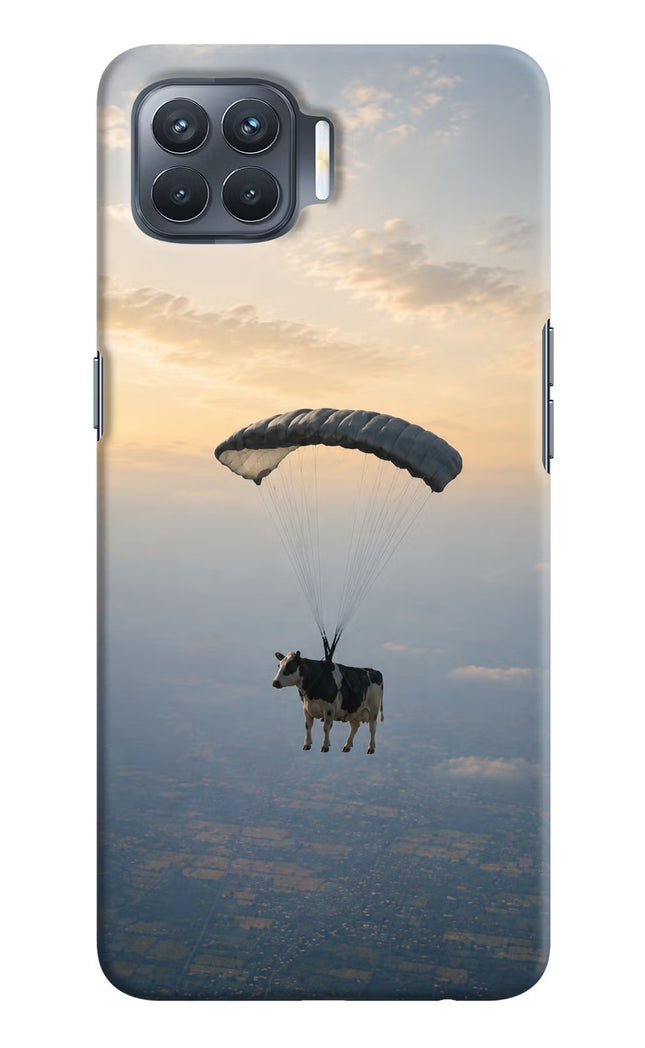 Skydiving Cow Oppo F17 Pro Hard Case Back Cover by Casekaro